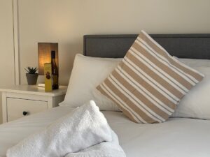 Bedroom one close-up from our newest house for rent, Whitburn, England