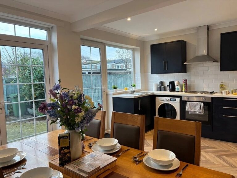 Kitchen and dining area in our newest house for rent, Whitburn, England